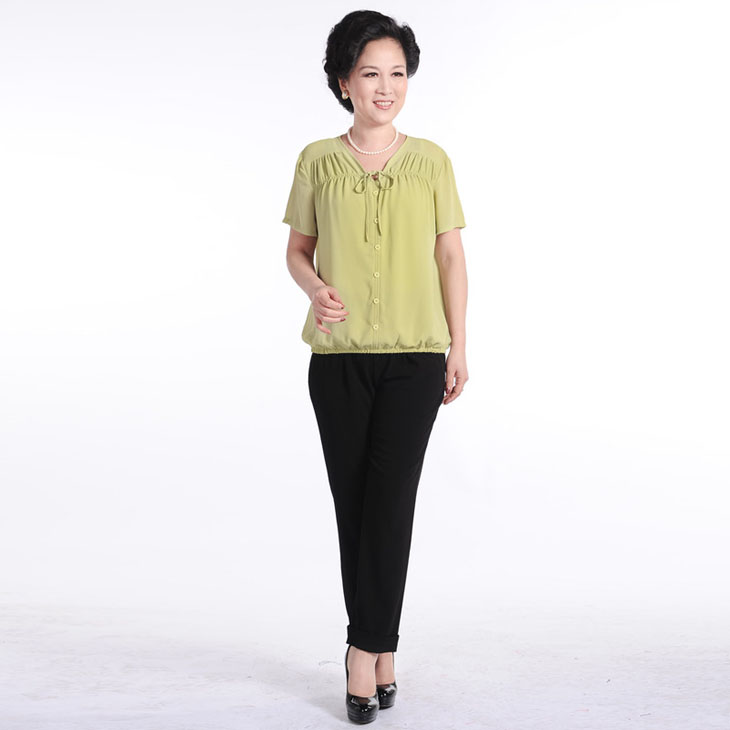 中年人夏季时装性价比 中年短袖女装夏季质量