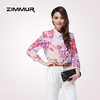 zimmur女装时尚印花翻领合体上衣 Z12QUQ108RC