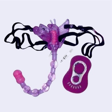 百乐 <em>女性</em>私处+后庭两用蝴蝶鞭 <em>穿戴玩具</em>【图
