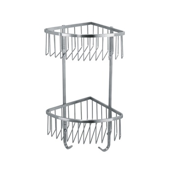 乐可意 204不锈钢置物架网篮浴室架卫生间双层