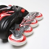 中性黑红可调儿童套装轮滑鞋含头盔护具 ZQ-1213套装(31-34)