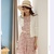  2013夏季新款爆热款韩版时尚蕾丝碎花连衣裙(配腰带)(点红色 S)第2张高清大图