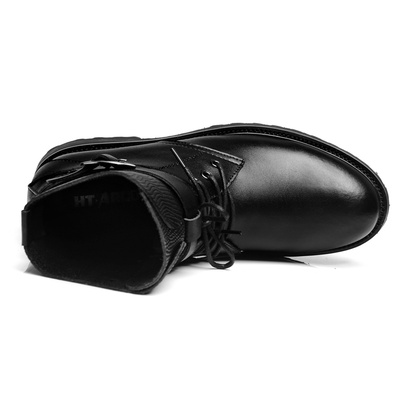 真皮时尚潮流舒适英伦时尚马丁靴(黑色 42)