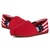 DSXN 快乐玛丽平底休闲拼接色条纹女式帆布鞋FC1008(红色 39)第4张高清大图