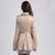 2013新款韩版修身中长款女式风衣 9852(卡其色 XL)第2张高清大图