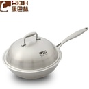康巴赫 优质三层不锈钢无油烟物理不粘锅30CM炒锅 CG30A1