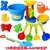 建雄 儿童沙滩玩具套装 大号 宝宝玩沙子沙漏铲子工具 婴幼儿戏水玩具(3 经济版【13件套】+大铲)