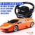 超大方向盘遥控车无线充电动遥控汽车漂移儿童玩具车模(兰博基尼20厘米橘色 X7)