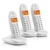 摩托罗拉（Motorola） C1OC  三机 无绳电话机 家用无线单机 欧式子母机(白色)