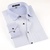 新品商务条纹长袖男衬衫韩版修身型异色领男装衬衣(5733蓝色条纹 44)