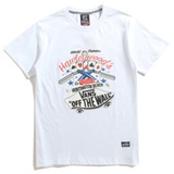 2015夏季VANS新款反光图案纯棉短袖T恤运动休闲服男士韩版上衣(白色 L)
