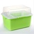 家英 带盖欧式沥水碗架餐具收纳盒-A241-5浅绿色（DA1119）第2张高清大图