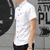 2016夏季男士短袖衬衫修身款商务休闲时尚正装韩版衬衣工装160(白色 M)第3张高清大图