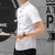 2016夏季男士短袖衬衫修身款商务休闲时尚正装韩版衬衣工装160(白色 M)第4张高清大图