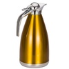欧式不锈钢真空保温壶咖啡壶彩色保温保冷暖水瓶热水壶(2L 金色)