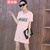 爱衣琳 2016夏季新款韩版宽松圆领短袖t恤女修身打底衫显瘦(粉红色)第5张高清大图