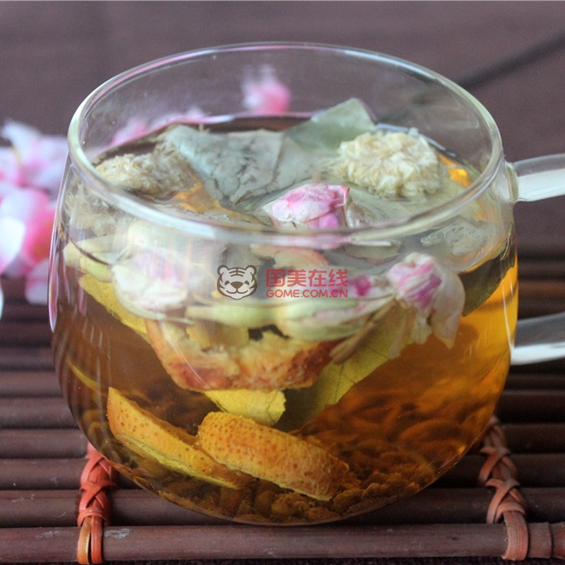 惠滋堂玫瑰荷叶茶荷叶黄山贡菊山楂玫瑰花决明子花草茶100g/袋图片