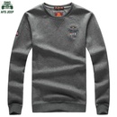 秋冬新品战地吉普AFS JEEP圆领长袖T恤衫 5237男士休闲大码polo衫(灰色 2XL)