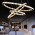 MRP 现代大气客厅水晶餐厅环形LED咖啡厅个性创意吧台酒吧吊灯具(清光 3圈20+40+60)第3张高清大图