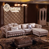 拉斐曼尼 欧式沙发 欧式布艺沙发 法式实木沙发客厅成套家具组合FS027(A款 1+3+左妃)