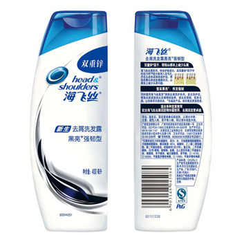 海飞丝去屑洗发露黑亮强韧型400ml