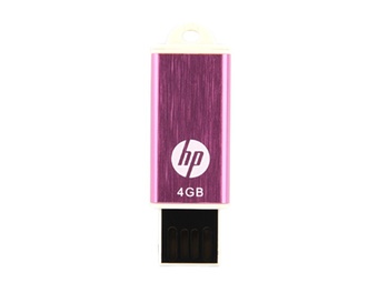 惠普（HP）V135P U盘（粉红色）（4GB/伸缩推拉）