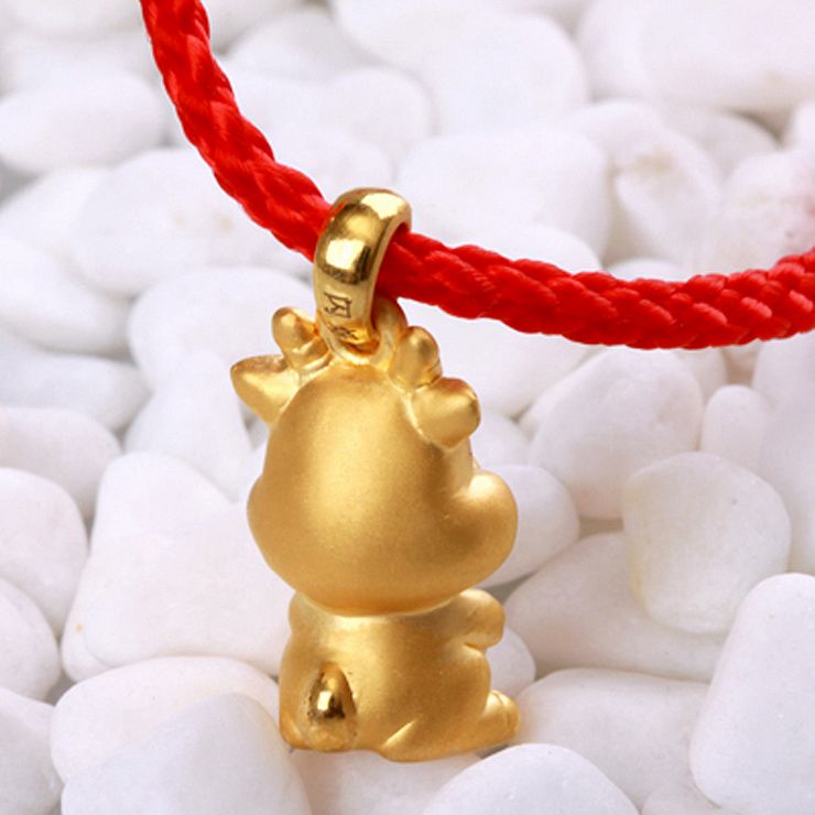 闪烁珠宝(sunshow)硬千足金吊坠吉祥生肖宝贝系列-金羊开泰