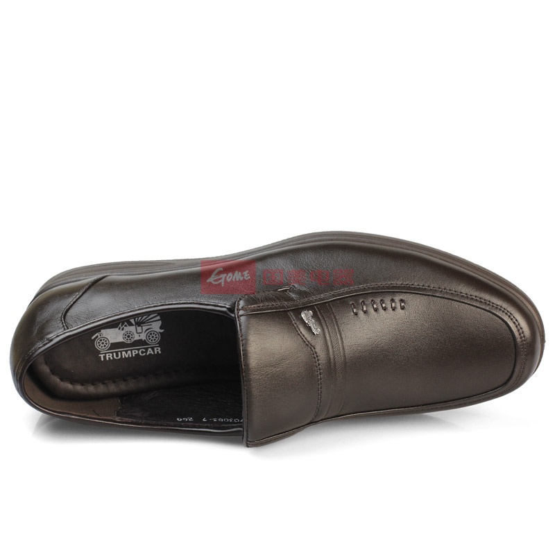 trumpcar老爷车男士新款商务正装皮鞋703083(棕色 38)