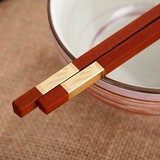 卢米家居（LUMI）红木筷10双装 红檀木筷子套装 便携高档健康耐用 多花纹可选(凤舞)