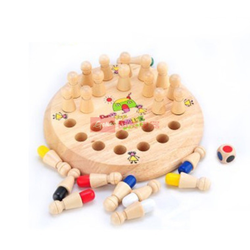 丹妮奇特 颜色记忆棋 趣味翻翻棋儿童益智木制早教玩具3岁以上cdn9008