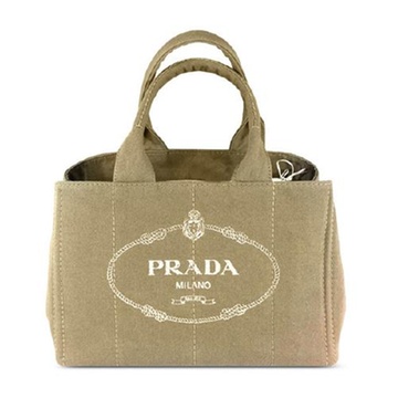 prada(普拉达)驼色帆布手提袋b1877 bf0065