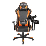 迪锐克斯DXRACER FD08黑橘色人体工学电脑椅/可躺办公座椅/午睡椅/赛车