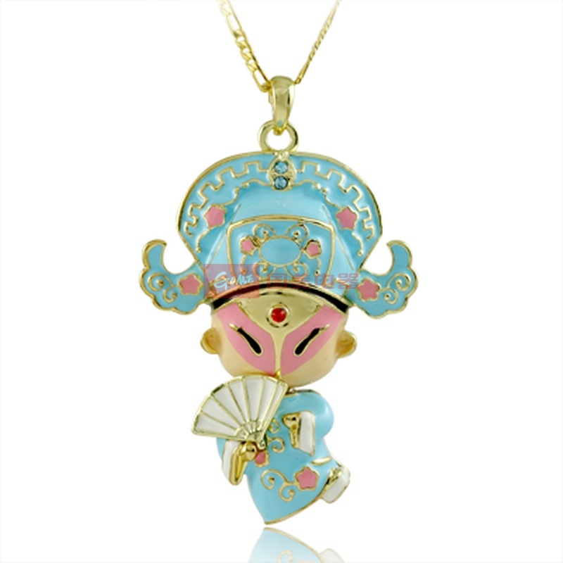 子羽原创饰品张生萌毛衣链 采用施华洛世奇京剧 当水晶遇上中国风