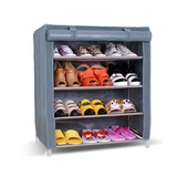 豪享佳 布鞋架 无纺布多功能组合布鞋柜 HH-O1B-XG-D4(银灰色#889)