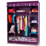 亿银 衣柜 简易 布衣柜 组合布衣柜衣橱钢架特大号 YY-O1B-155XT(紫色#886)