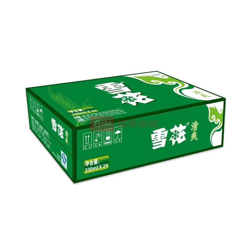 雪花啤酒(snowbeer)10度清爽330ml*24听整箱装