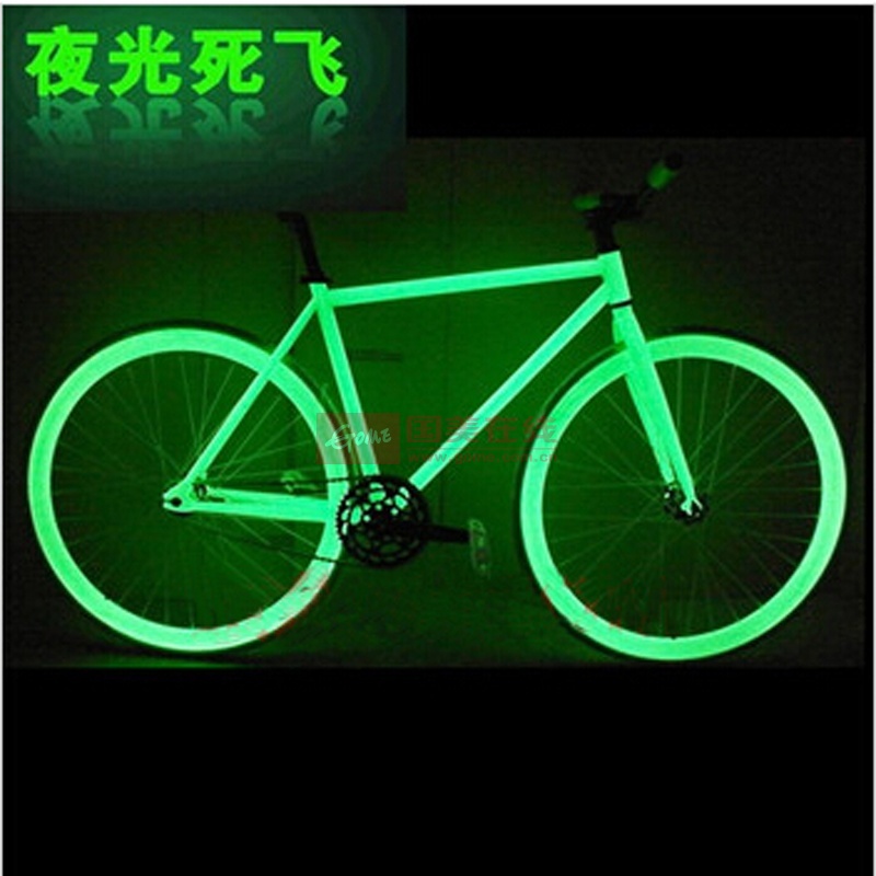 【cd27020自行车整车图片】耐嘛03荧光公路死飞车/40刀圈夜光场地车