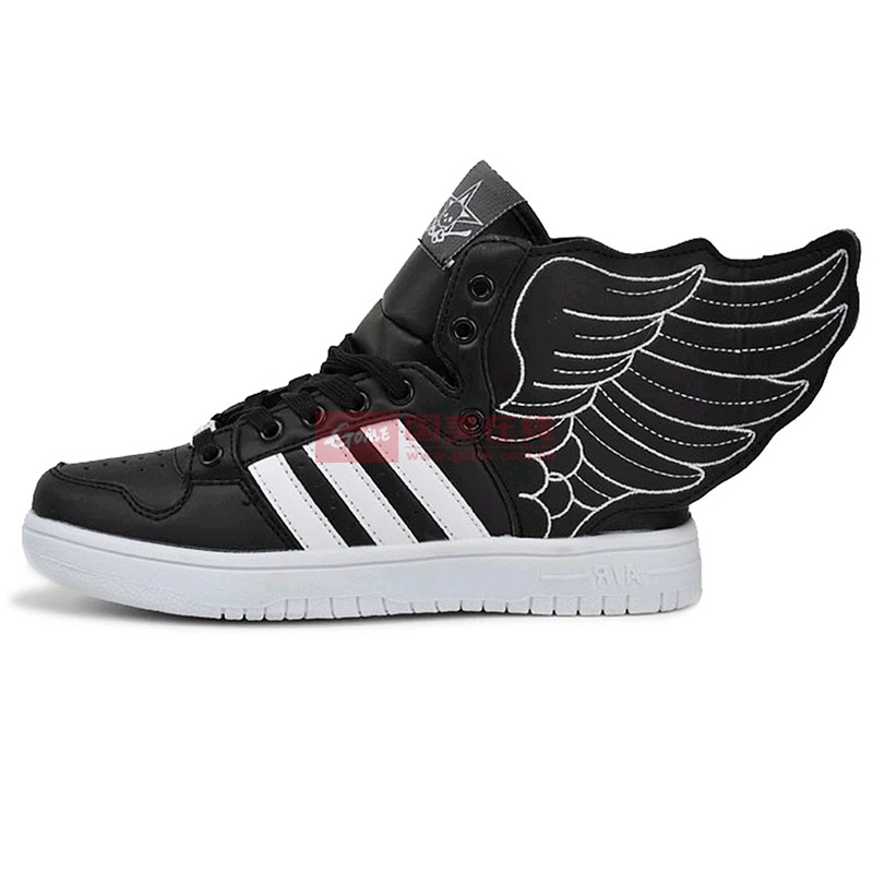 木易王子 天使之翼翅膀鞋韩版情侣款时尚街舞潮流236(黑色 38)