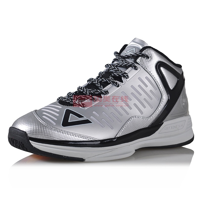 peak/匹克【帕克二代】男款 专业篮球鞋-"法国跑车"e44323a(银色/黑色