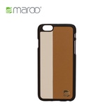 Maroo 新款真皮iPhone6 Plus 保护壳 奶油焦糖色苹果6+保护套