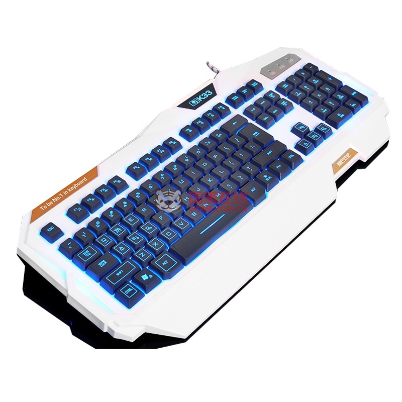 【新盟xm-k33键盘三色背光ps/2接口】新盟曼巴狂蛇k33背光键盘台式