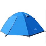 狮凯路 户外双人帐篷 防暴雨双门双层*露营野外帐篷(蓝色)