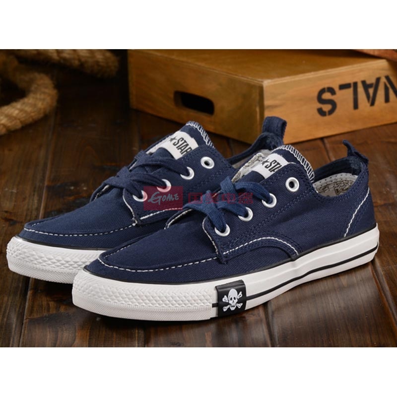 converse2015新款薇儿时尚潮流高低帮男女情侣板鞋帆布鞋(艾薇儿蓝低