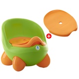 ALcoco/爱伦可可 儿童坐便器 蛋蛋坐便器 宝宝坐便器 婴儿马桶 QQ坐便器 超Q超萌(绿+板)