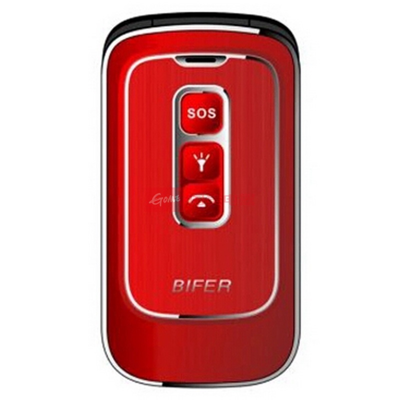 手机贝尔丰biferbf609浏阳河gsm翻盖老人机双卡双待大屏大字大声红色