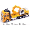 合金工程车模型 1：48仿真挖掘车搅拌车自卸车儿童玩具 回力玩具车 合金回力工程运输车模(挖掘车)