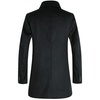 KLYJS 2015时尚新款羊绒呢子大衣外套中款商务保暖外套1856(黑色 M)