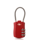 雨花泽（Yuhuaze)TSA钢丝海关锁情侣对装  行李箱箱包密码锁具 出国旅行挂锁 MLJ-96037(红色)