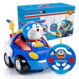 哆啦A梦 带灯光遥控车 叮当猫遥控车 机器猫音乐电动儿童玩具车 耐摔 儿童礼物