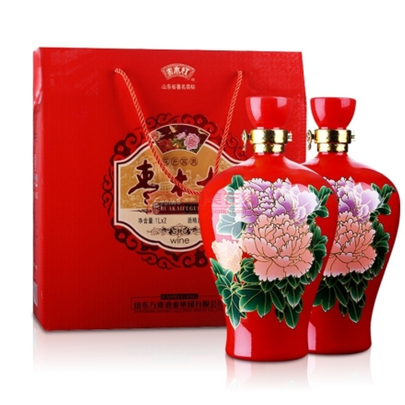 白酒酒仙网52度枣木杠花开富贵双支礼盒装1000ml2返回商品页